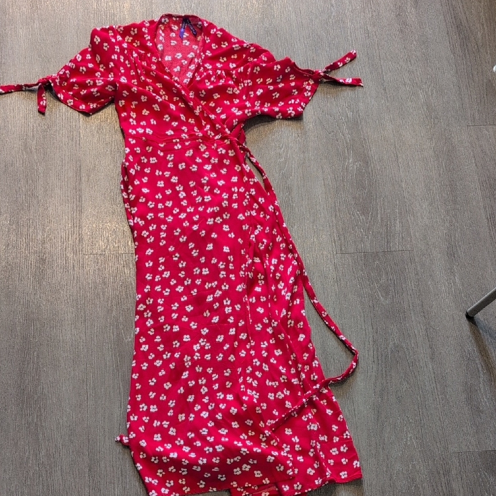 Seraphine Red Floral Maxi Dress
